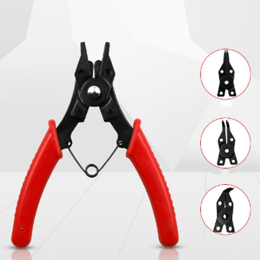 4 in 1 Pliers 10-15mm Snap Ring Circlip Plier Combination Retaining Clip 45-180 Degree, 4 in 1