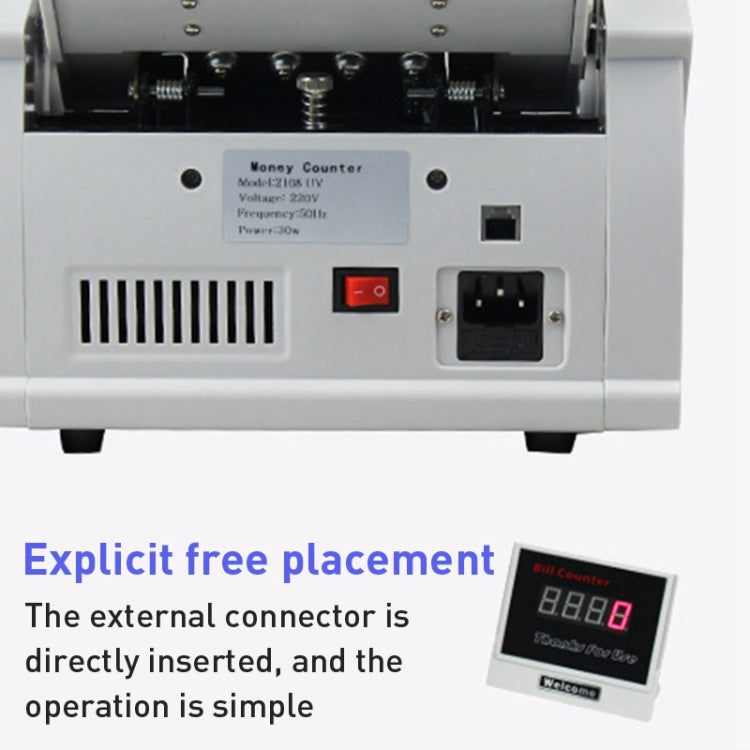2108UV/IR Portable Multi-Currency Currency Counter, Specification: AU Plug, 220V AU Plug