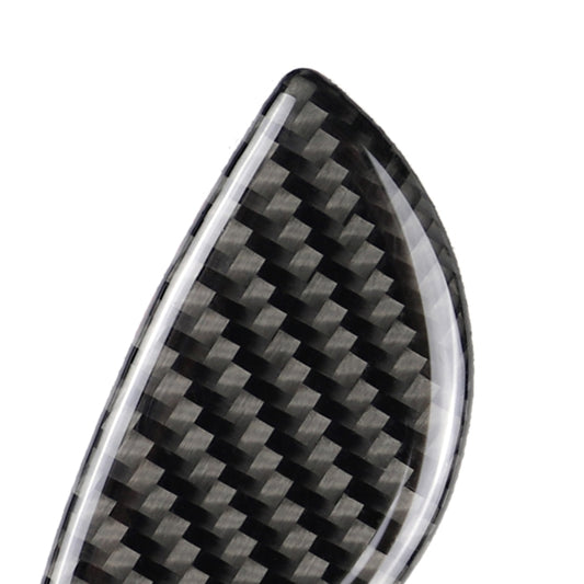 Carbon fiber carbon-fiber style oval trim insert with clear top edge