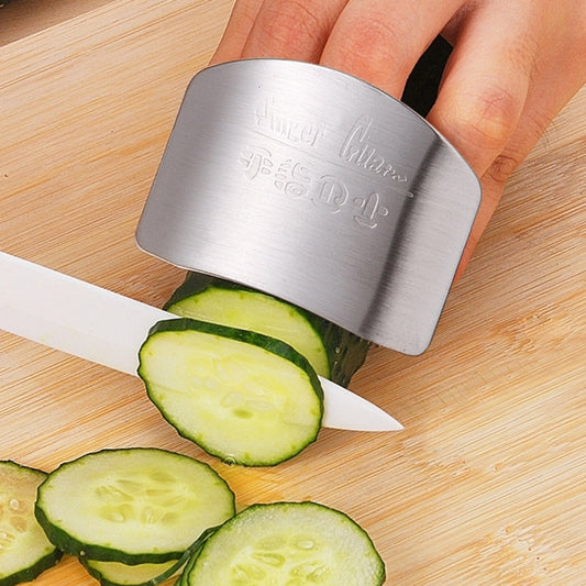 Creative Kitchen Necessary Food Vegetable Cutting Stainless Steel Hand Finger Guard Protector, Cutting Finger Protector