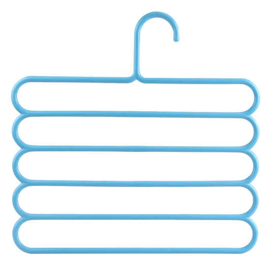 10pcs Multi-function 5 Layers Pants Scarf Silk Tie Plastic Clothes Hangers, 5 Layers Pants Hangers