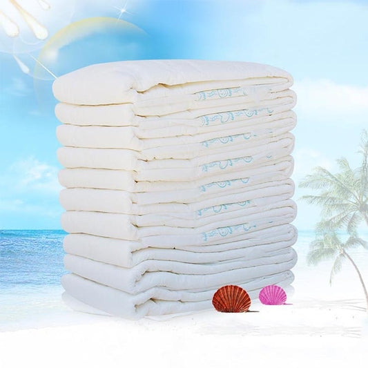 KANG YI DOCTOR Adult Diapers Cloth for Disabled Old Women and Men Disposable Nappy Incontinence, L, Suitable for waistline: 1.7-2.5 Feet, L 10pcs