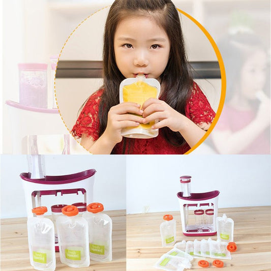 50 PCS Puree Extruder Squeeze Pouch Food Distribution Storage Bag, Compatible with HC14554 Food Dispenser, Storage Bag