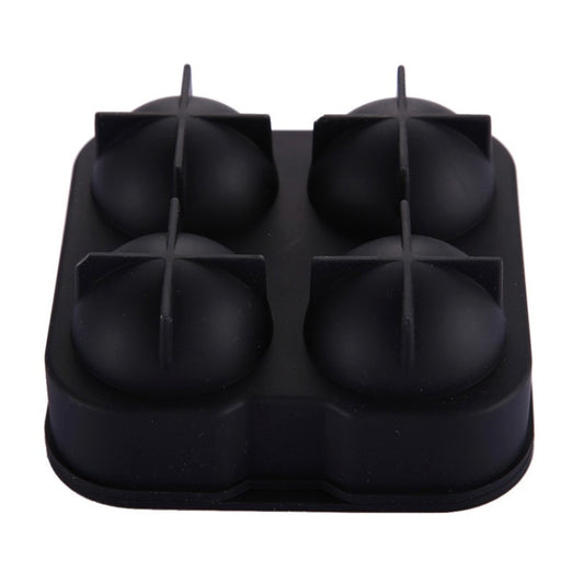 Ball Shape 4-Grid Silicone Ice Cube Mold, Ball Shape