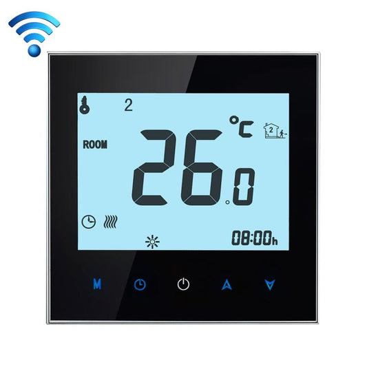 BHT-1000-GB-WIFI 16A Load Electronic Heating Type Touch LCD Digital WiFi Heating Room Thermostat with Sensor, Display Clock / Temperature / Periods / Time / Week / Heat etc., BHT-1000 16A (Black), BHT-1000 16A (White)