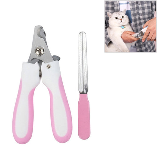 Pet Nail Clippers and Polisher Set, Size: Small, Small Pink, Small Blue