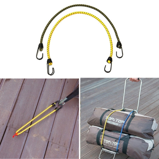 2 PCS Outdoor Tent Crude Elastic Rope Tied High Luggage Rope Clothesline Camping, Length: 60cm, Diameter: 8mm, Random Color Delivery