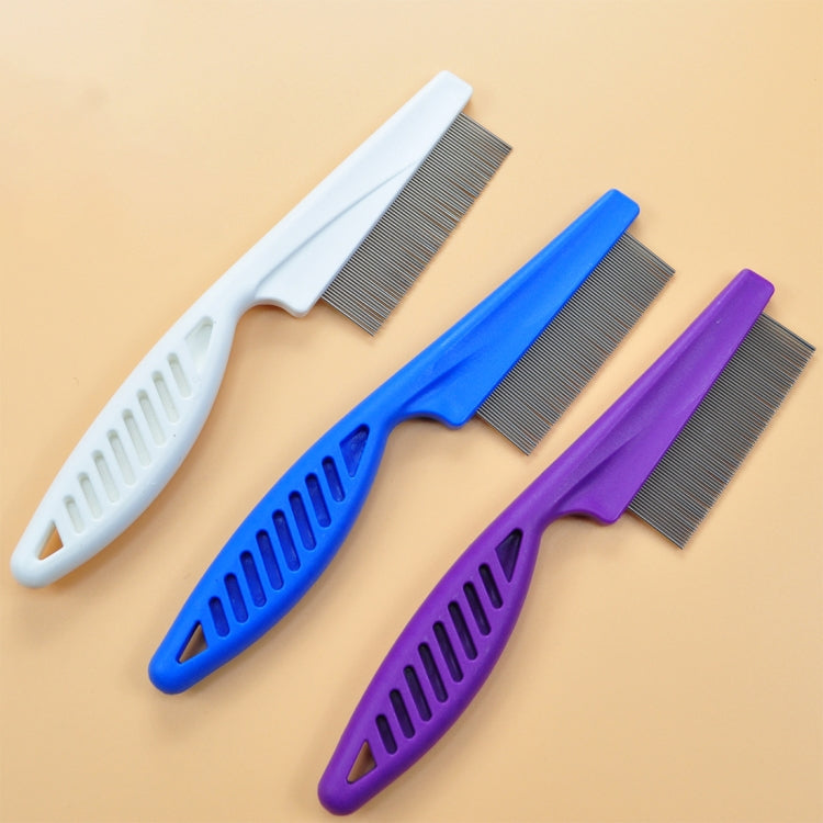 5 PCS Pet Cats Dogs Supplies Combs Fine Toothed Stainless Steel Needle Fleas Removal Combs, Length: 18.5cm, Length: 18.5cm, Blue, Length: 18.5cm, Purple, Length: 18.5cm, White