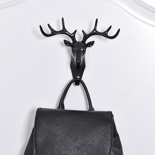 Creative Three-dimensional Multifunctional Deer Head Animal Decorative Hook Coat Hook Retro Clothes Hanging Creative Home Crafts, Random Style Delivery, Coat Hook