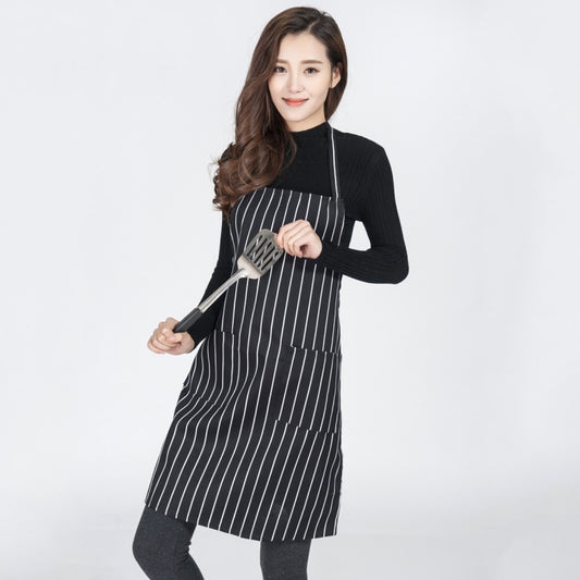 Black and White Stripes Unisex Chef Waiter Barista Aprons Work Aprons, Black and White Stripes Apron