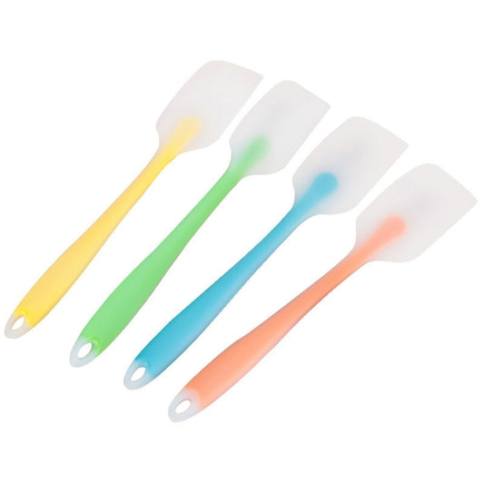 5 PCS Baking Tool Translucent Integrated High Temperature Resistance Cream Silicone Scraper Cake Spatula, Random Color Delivery