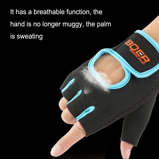 Unisex Half Finger Gloves Outdoors Riding Non-slip Breathable Sports Gloves, Size: S, Plamar: 16*12*3.0cm, Size: S, Plamar: 16*12*3.0cm