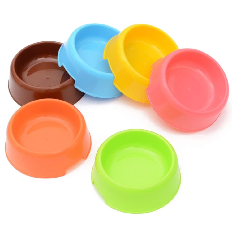 Dog Cat Light Candy Color Plastic Material Single Pets Bowls, Single Pets Bowls