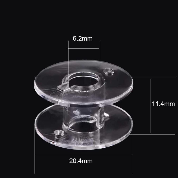 Transparent Plastic Bobbin Sewing Machine Spool Bobbin Box with 25 Bobbins
