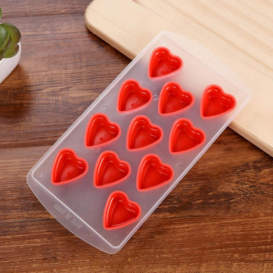 Love Shaped Silicon Ice Cube Tray / Ice Mold Random Color, Love Shaped