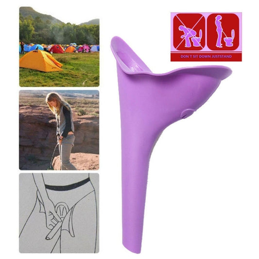 Portable Female Women Urinal Urination Toilet Silicone Urine Pee Device Funnel Camping Travel, Random Color Delivery, Toilet Emergency Tools