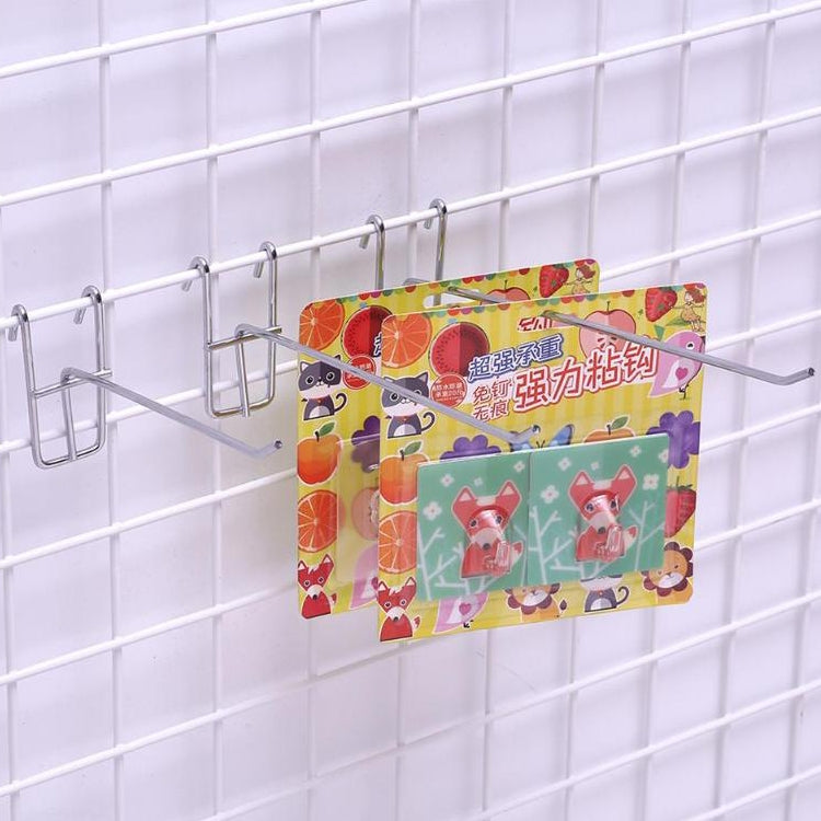 10pcs 3.5mm Supermarket Iron Grid Shelf Hook, Length: 10cm, 3.5mm 10cm