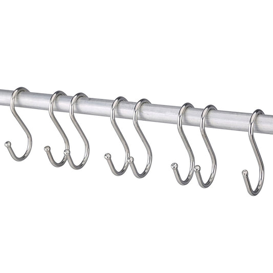 10pcs 3mm Multi-functional S-shaped Stainless Steel Metal Hook, Length: 9cm, 9cm