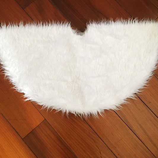 Christmas Tree Plush Skirt White Round Ornament Decoration, Diameter: 78cm, 78cm