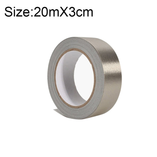 Plain Weave Double-sided Conductive Cloth Adhesive Cloth Single Sided Adhesive EMI Shielding Button Repairs, Size: 20m x 3cm, Size: 20m x 3cm