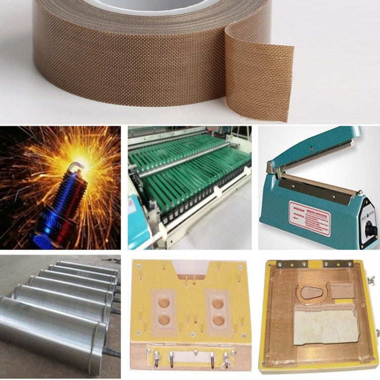 High-temp fabric sealing tape roll and cut-off piece, brown cloth with white core