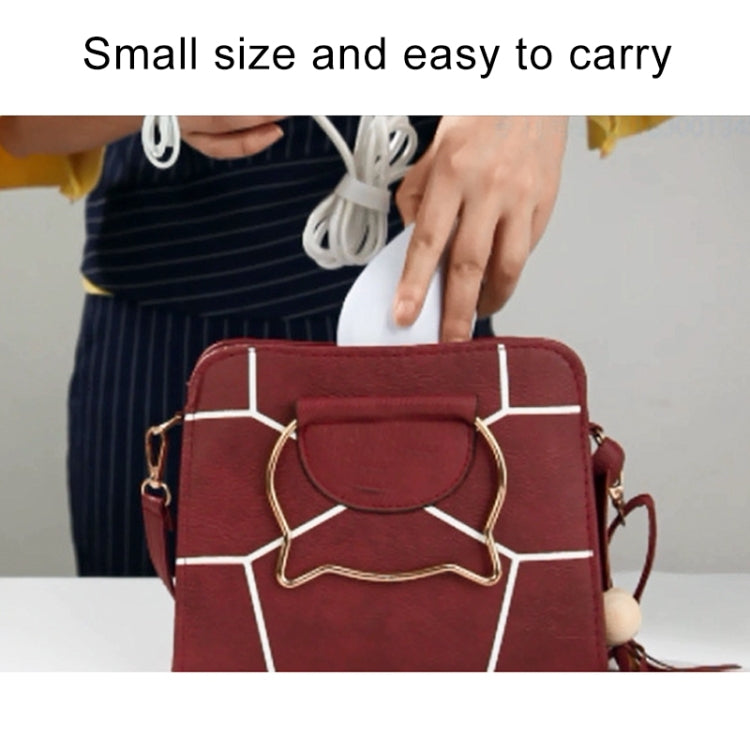 Portable ultrasonic washing cleaner in maroon carry bag with white power cord