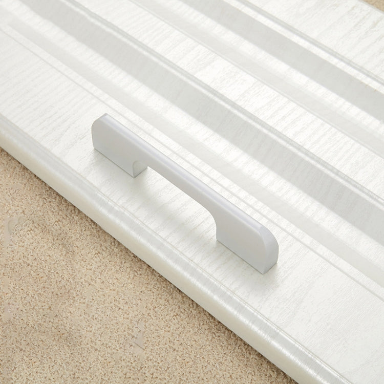 2049-128 Drawer Cabinet Door Aluminum Alloy Handle Straight Door Handle, 2049-128 (Black), 2049-128 (White)
