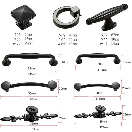 6291A-96 Simple Cabinet Door Handle Drawer Wardrobe Zinc Alloy Handle, 6291A-96