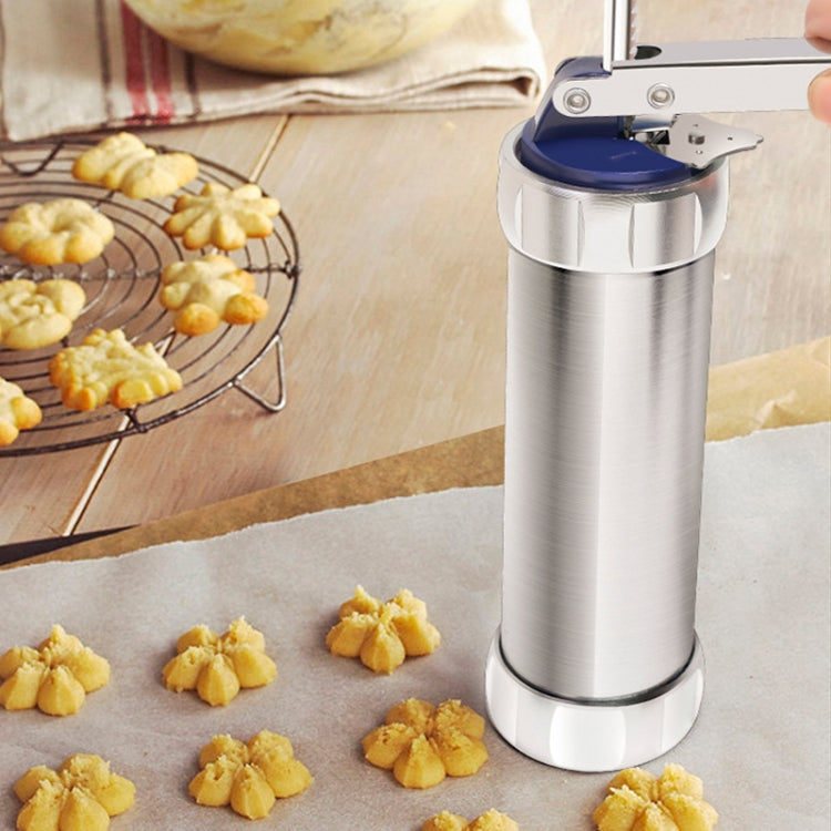 Multifunctional Household Cookie Biscuit Machine Tool Mold Decorating Mounted DIY Baking with 20 Moulds & 4 Nozzles, Multi-function silver, Multi-function Green
