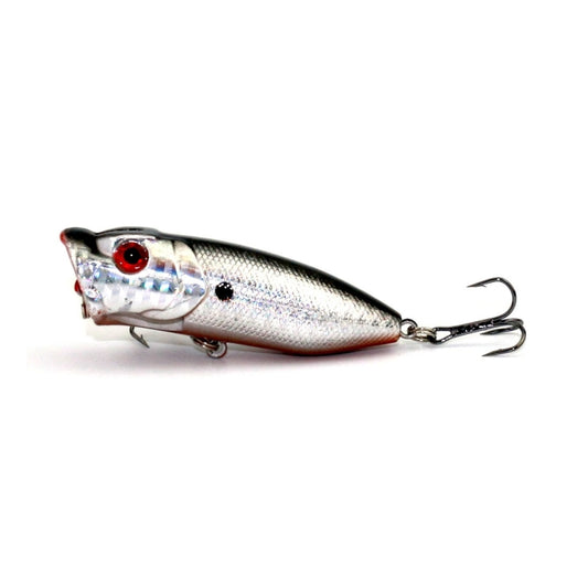 HENGJIA Artificial Popper Fishing Lures Environmentally Friendly Fishing Bait with Hooks, Length: 6.5 cm, Random Color Delivery, Length: 6.5cm