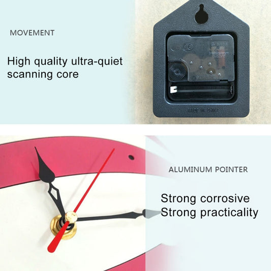 11*10 inch Children Bedroom Room Decor Battery Operated Shaped Mute Non Ticking Round Wall Quartz Clock, Owl, Balloon