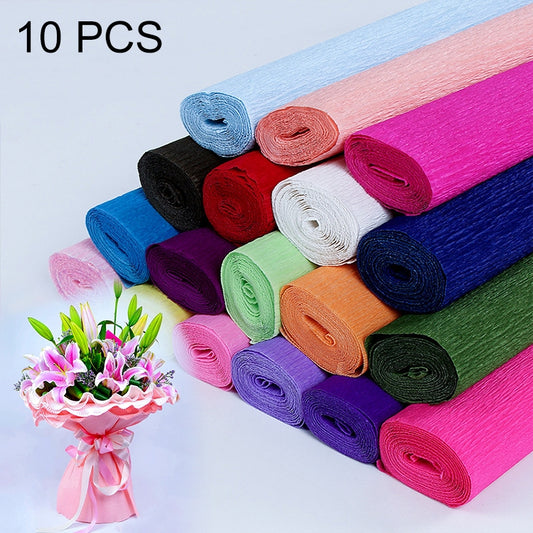 10 PCS Flowers Packaging Paper DIY Handmade Paper, Random Color Delivery, DIY Handmade Paper
