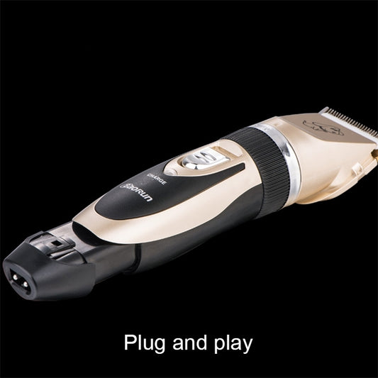 P2 110-240V Ceramics Titanium Professional Pet Electric Scissors Pets Hair Clippers with Four Combs, Ceramics Titanium Scissors