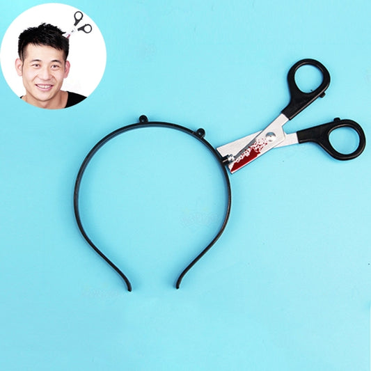 Halloween Costume Party Whole Horror Wear Head Props Scissors Hair Hoop Game Show Supplies, Scissors
