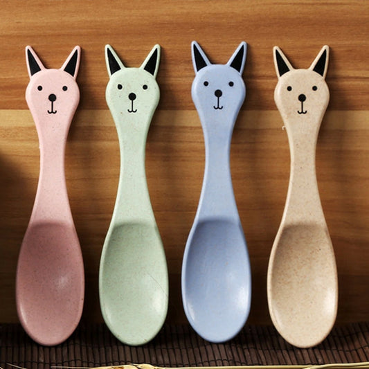 Balcherlam Baby Wheat Stalk Materials Bowls + Spoon Kit, Random Color Delivery, Bowls + Spoon Kit