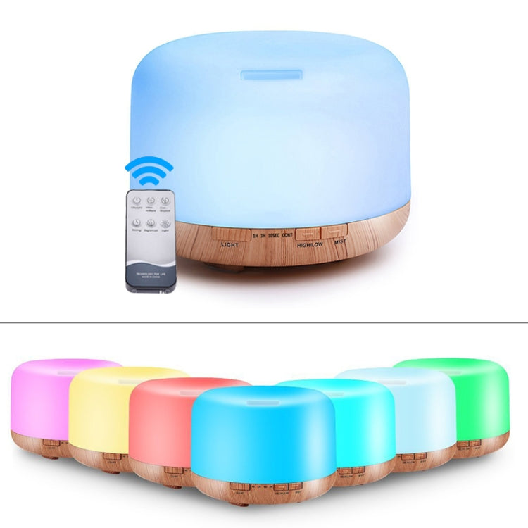 Blue LED ultrasonic aroma humidifier with remote and ring of different color options