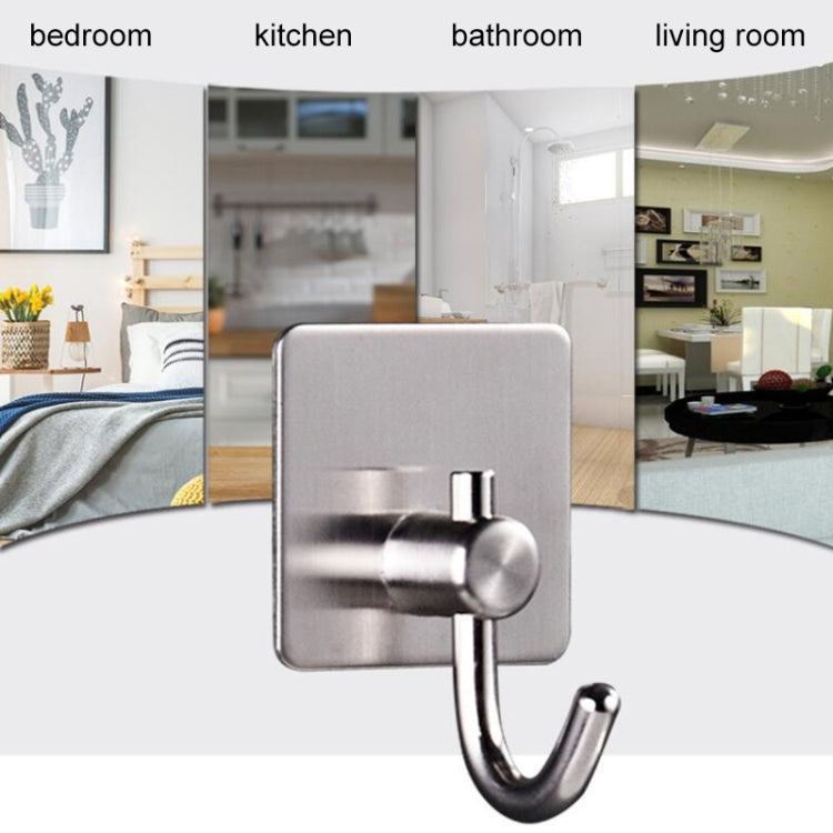 Stainless steel wall mount hook holder with curved metal hook