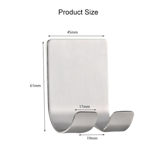 Stainless Steel Plug Power Cord Hook Bathroom Non-perforated Storage Rack, Size: 61x45mm, Stainless Steel Plug Power Cord Hook