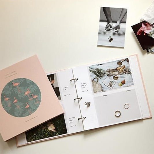 5 inch DIY Creativity Insert Type 3R Flushing Iron Ring Family Photo Album, 5 inch