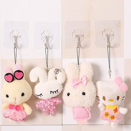 100 PCS Kitchen Bathroom Wall Hanging Transparent Non-marking Glue Hook, Non-marking Glue Hook