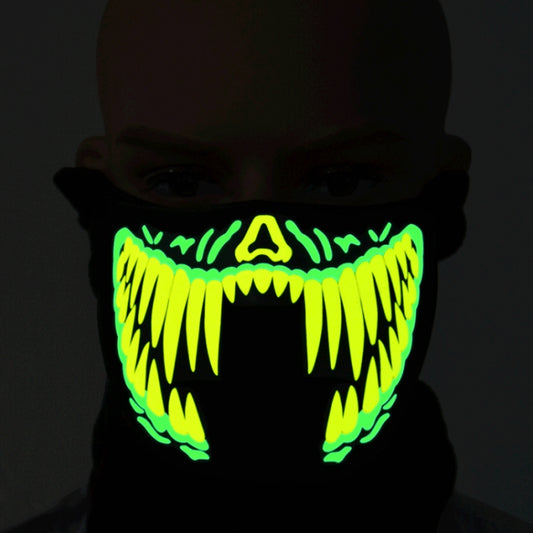 FG-MA-01 Halloween Mask Voice Control LED Cold Light Terror Cosplay Mask, FG-MA-01