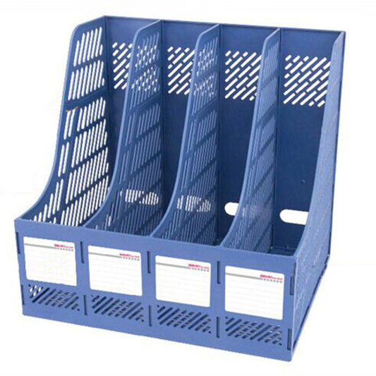 Deli 4 Sections Desk Organizer Office Supplies Accessories Desktop Tabletop Sorter Shelf
