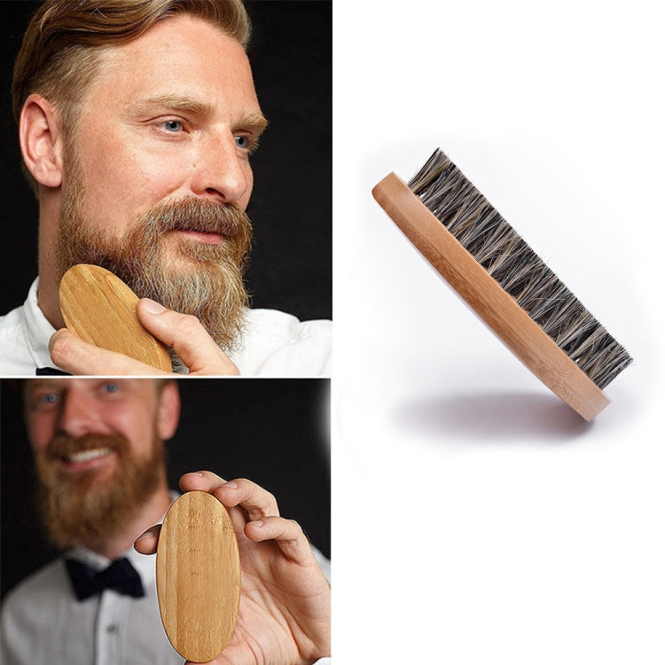 Men Beard Care Brush Hardwood Handle Wild Boar Bristle Comb, Boar Bristle Comb