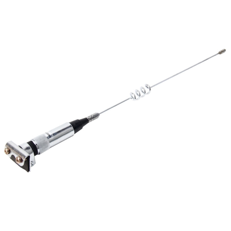 Universal car antenna extension clip, 41cm silver end with black rod and coil spring