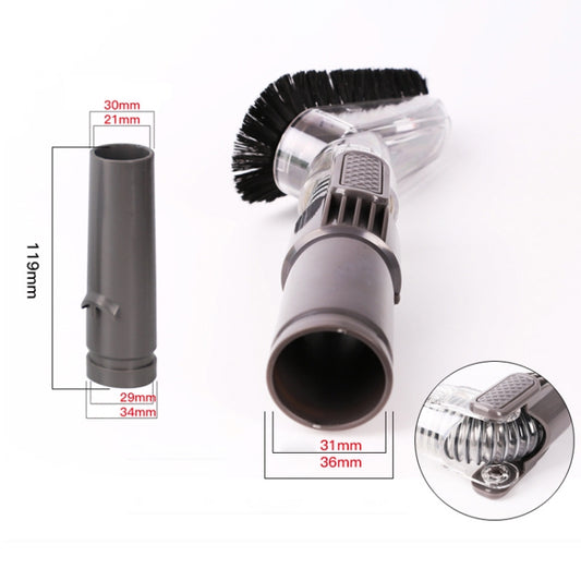 Household Vacuum Cleaner Transparent Brush Head Parts Accessories for Dyson, Transparent Brush Head