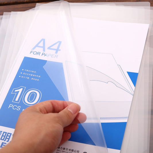 10 PCS Deli Transparent Single Page A4 Folder, Size: 32.1*30.7cm, 32.1x30.7cm