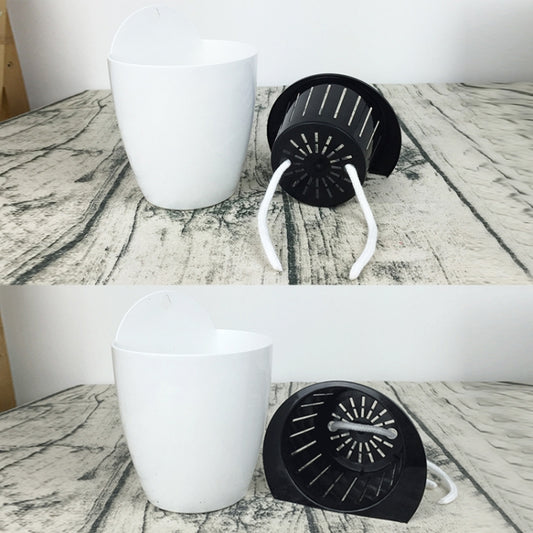 Self-Watering Planter Grow Plants Lazy Flower Pots Wall-hanging Round Resin Plastic Flower Pots, Size: 18x12.5x16cm, Size: 18x12.5x16cm