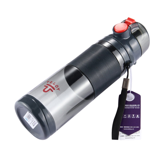Teloy TNY-9601 650ML Portable Snap Cap Space Cup Bottle, Applicative Water Temperature: ﹣20 ~ 120 Celsius Degrees, TNY-9601 (Light Grey + Green), TNY-9601 (Grey + Orange), TNY-9601 (Dark Grey + Red)