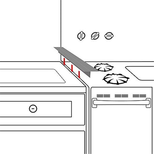 Gas Stove Slit Strip Antifouling Dustproof Waterproof Kitchen Black Sealing Strip, Size: 53.5*5*1cm, 53.5cm(Black)