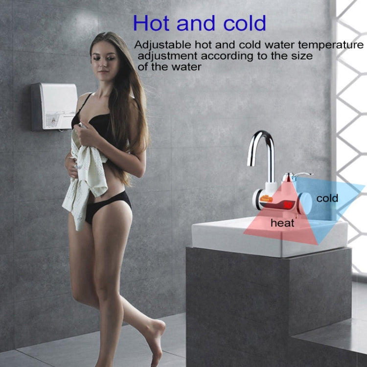Electrothermal hot and cold faucet with temperature control and wall-mounted controller